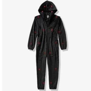 VS Pink Teddy Sleep One Piece Onesie Hoodie